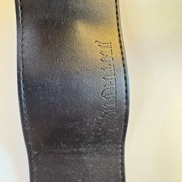 Disturbia Maeve Western Brass Harness Black Faux Leather sz M/L - Picture 6 of 9